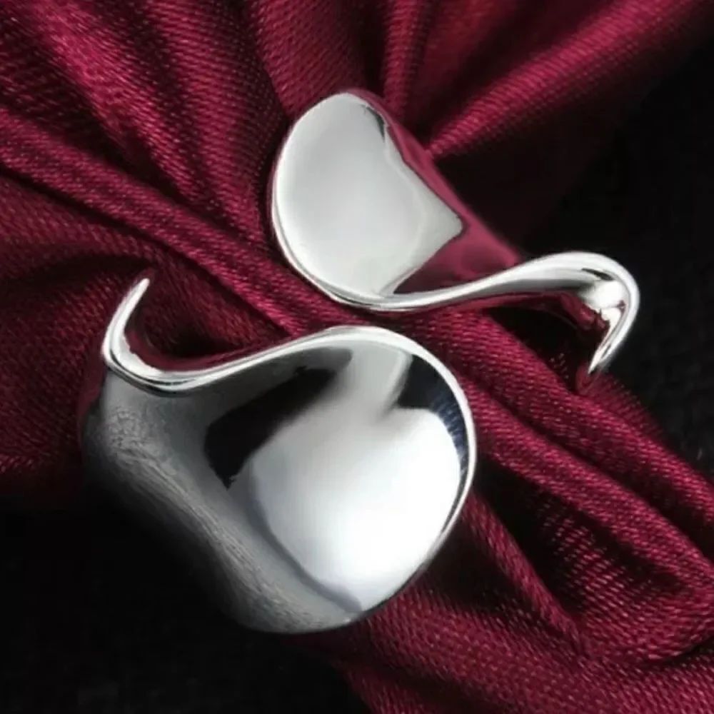 The Cut adjustable 925 modern statement ring - Picture 3 of 4